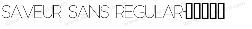 Saveur Sans Regular字体转换